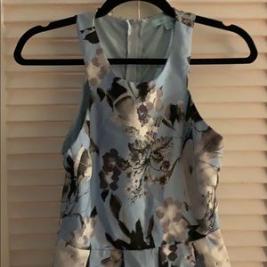 Pretty floral blue and white dress